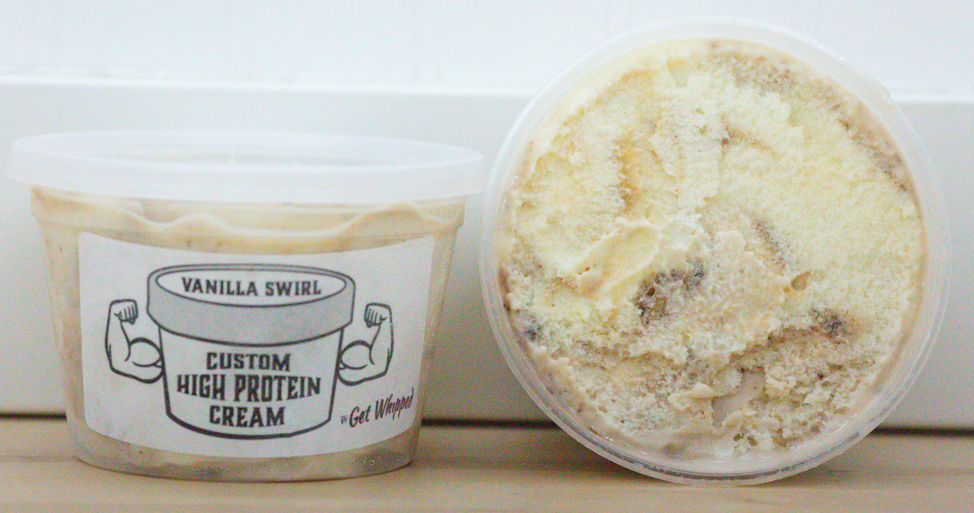 Vanilla Swirled with Chocolate & Caramel High Protein Ice Cream